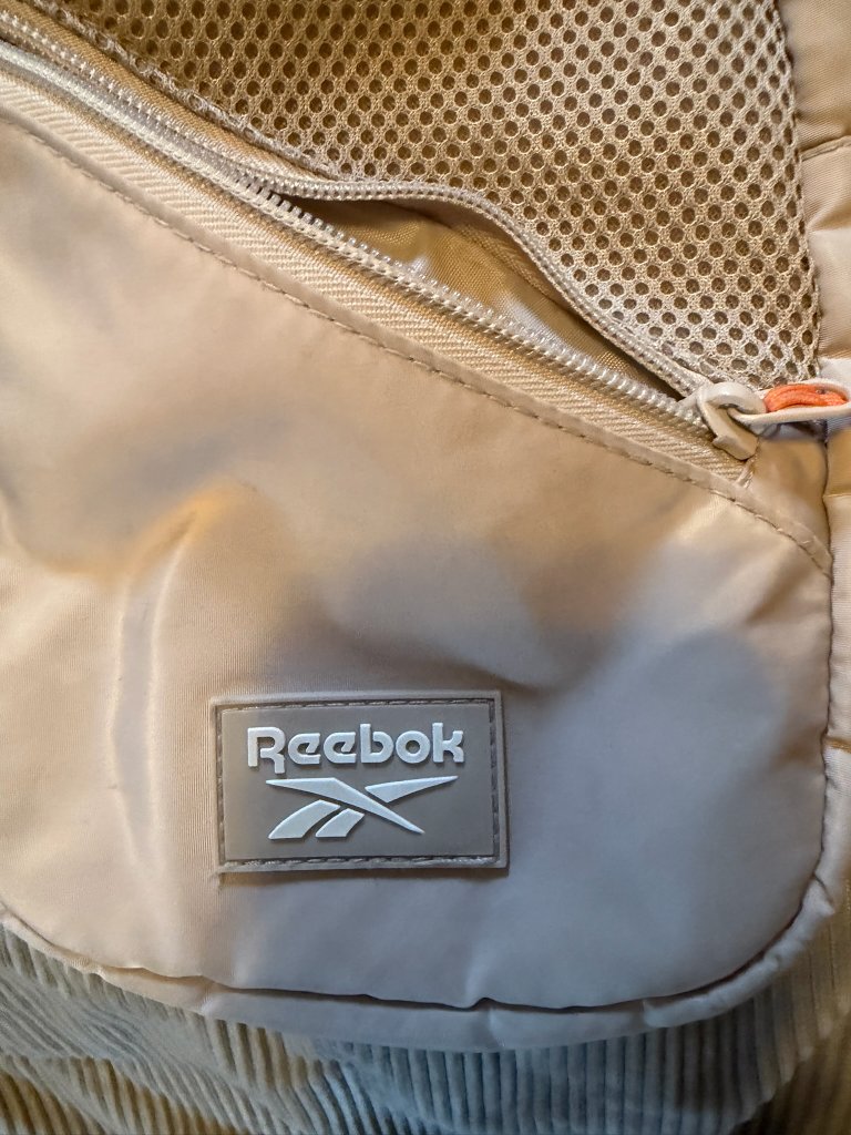 Reebok Beige Crossbody Sling Bag Athleisure Travel Pouch — image 3 of 5